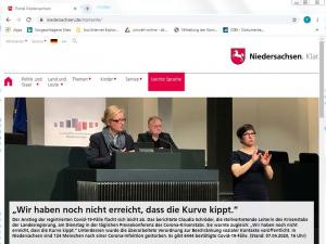 Homepage des Landes Niedersachsen