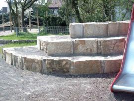 Obernkirchener Sandstein® landscape stones on a playground